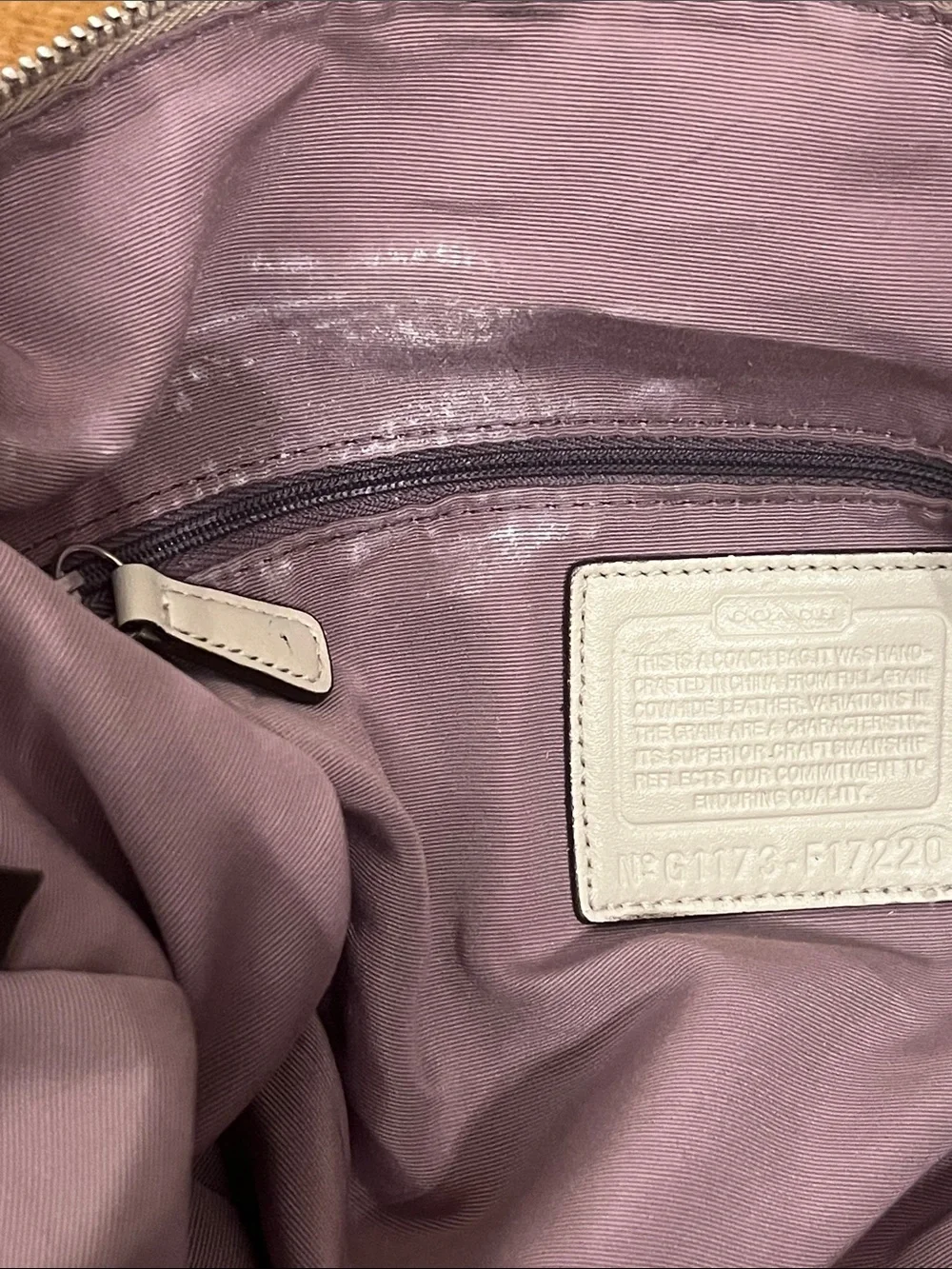 Coach Soho leather satchel shoulder bag (style F17220) in metallic champagne